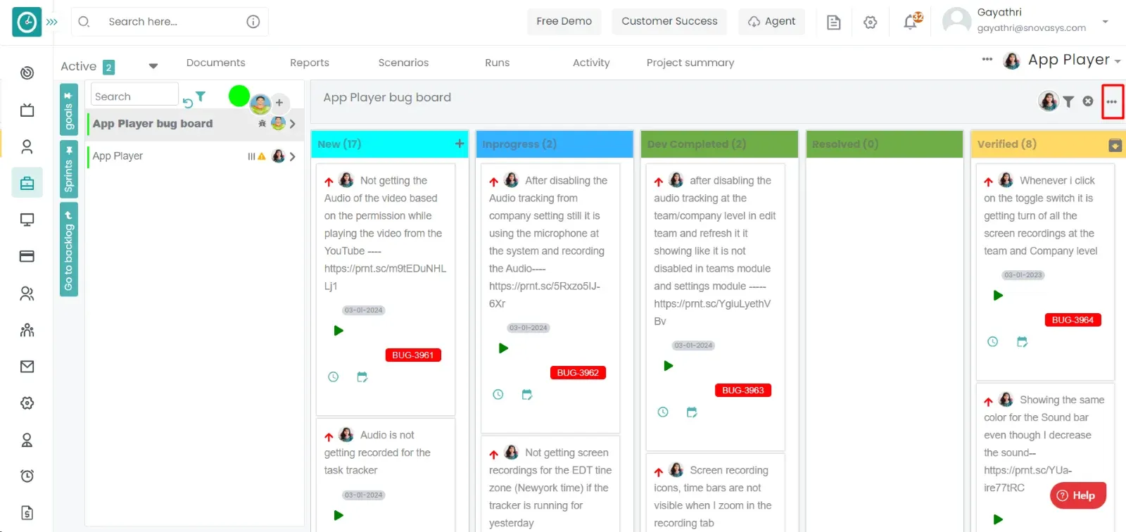 view of tasks